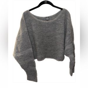 New York & Company Soho Street Gray Cropped Sweater
